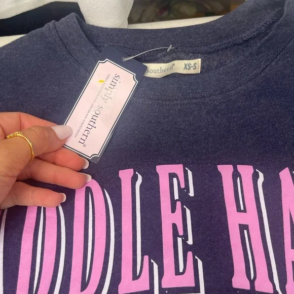 Simply Southern Charcoal and Pink Graphic Sweatshirt - Picture 3 of 5